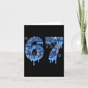 Carte Hanukkah Six Seven 67 Mème Drôle Dreidel Menorah S