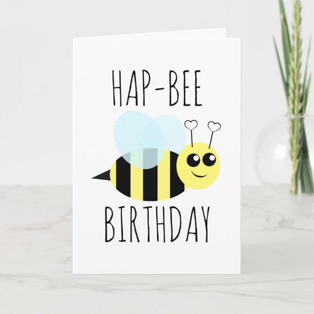Carte Hap Bee Anniversaire (Devant)