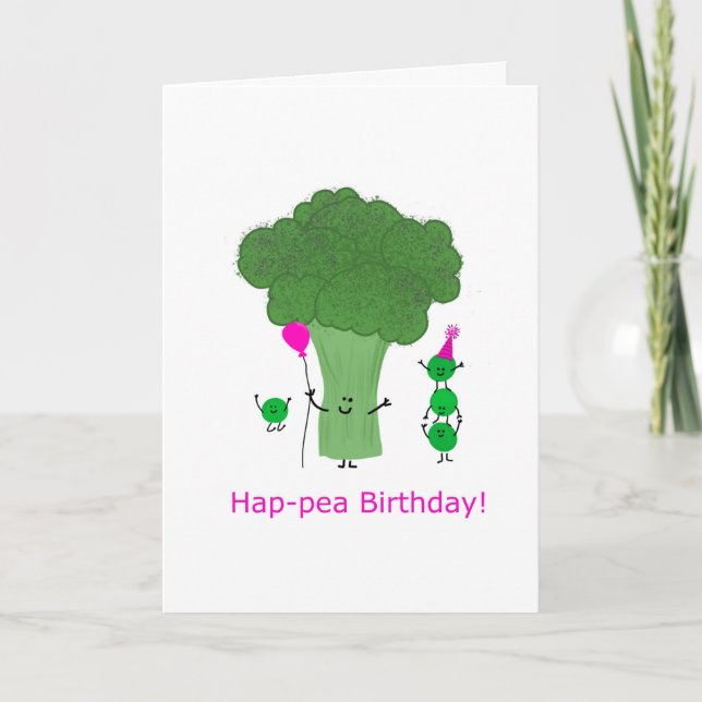 Carte Hap-pea Anniversaire, Aimez-vous Bunches Punny Car (Devant)