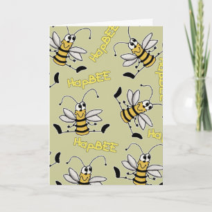 Carte HapBEE Bee Collage Anniversaire