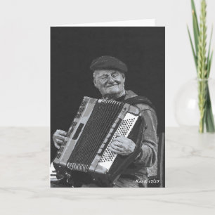 Carte Happiness Is, Paris Musicien Black & White Art