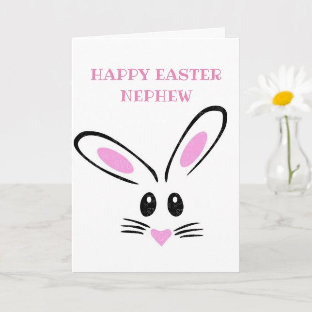 CARTE HAPPPY EASTER **NEPHEW** CARD (Petite plante)