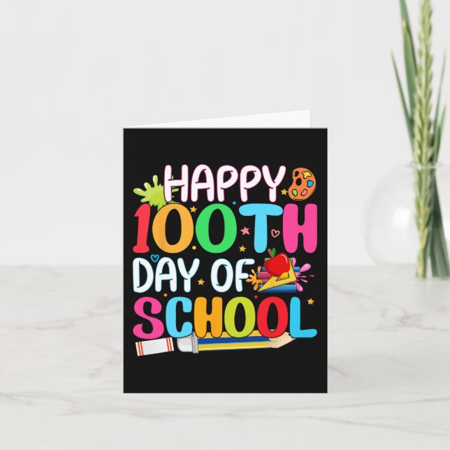 Carte Happy 100e Jour de l'Âge de l'École (Devant)
