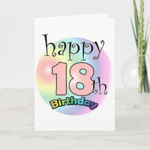 Carte Happy 18th Birthday (rose)