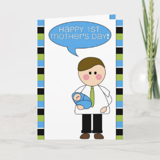 Carte happy 1st mother's day (father/baby boy)