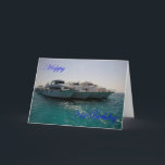 Carte Happy 21st Birthday Dive boats<br><div class="desc">An image of Scuba diving boats moored in the red sea with a 21st birthday greetings. The inside verse (which you can change) reads "Have a Great Birthday"</div>