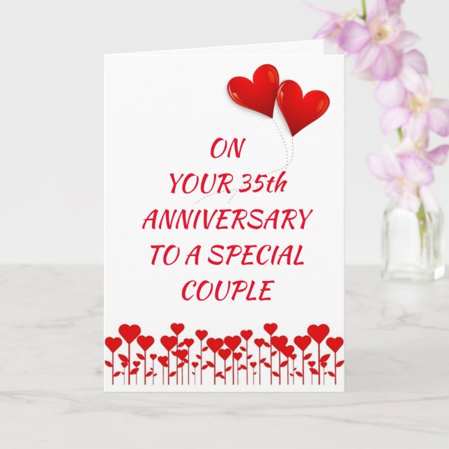 Carte **HAPPY 35th ANNIVERSAIRE A *SPECIAL COUPLE* Card (Orchidée)