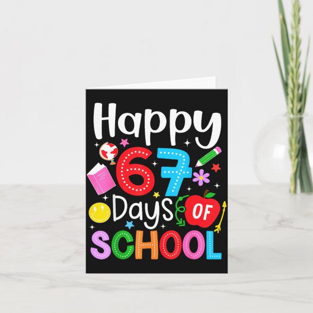 Carte Happy 67 Days Of School Funny Six Seven Meme Teach (Devant)