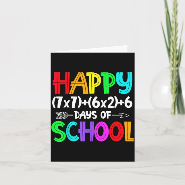 Carte Happy 67 Days Of School Math Teacher Students Six  (Devant)