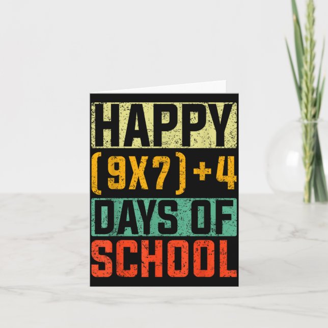 Carte Happy 67 Days Of School Math Teacher Students Six  (Devant)