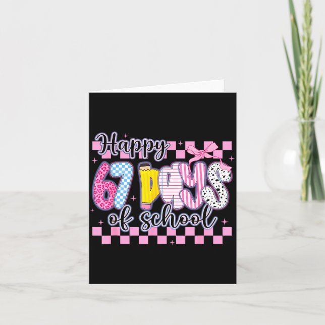 Carte Happy 67 Days Of School Six Seven Meme Boy Girl Te (Devant)