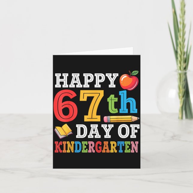 Carte Happy 67th Day Of Kindergarten Teacher Student 67  (Devant)