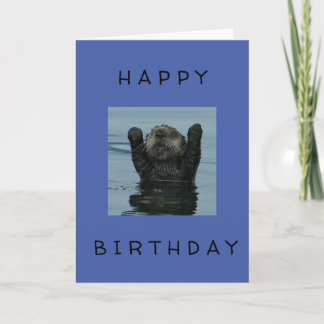 Carte ***HAPPY 70th BIRTHDAY*** DIT COOL OTTER Card