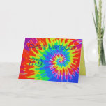 Carte Happy 70th Birthday Groovy Tie-Dye Card<br><div class="desc">"Happy 70th Birthday Groovy Tie-Dye Card" A contemporary version of a Sixties classic design. You can change and add to the text inside of the card.</div>