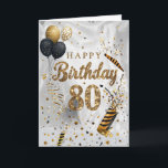 Carte Happy 80th Birthday<br><div class="desc">Bonne carte d'anniversaire 80e</div>