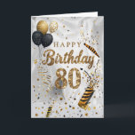 Carte Happy 80th Birthday<br><div class="desc">Bonne carte d'anniversaire 80e</div>