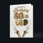 Carte Happy 80th Birthday<br><div class="desc">Bonne carte de 80e anniversaire</div>