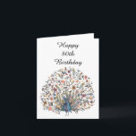 Carte Happy 80th Birthday<br><div class="desc">Aquarelle</div>