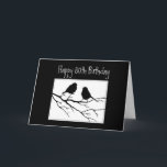 Carte Happy 80th, Eightieth, Birthday Two Birds<br><div class="desc">Happy 80th,  Eightieth Birthday Two Cute Birds chatting to each other.</div>