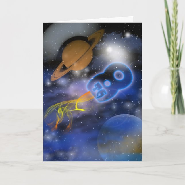 Carte Happy 8th Birthday Plantet's Boy, Outerspace (Devant)