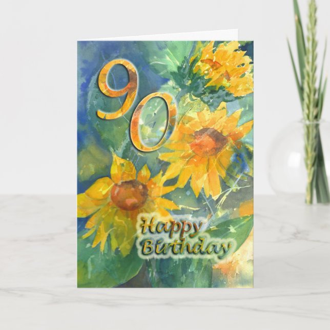 Carte Happy 90th Birthday Greeting Card (Devant)