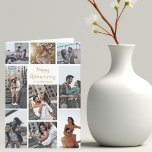 Carte Happy Anniversaire Photo Collage Romantique Modern<br><div class="desc">Chic carte de collage photo personnalisable pour votre mari,  votre femme,  votre petite amie ou votre petit ami à l'occasion de votre anniversaire. Ajoutez 9 de vos photos préférées,  fiançailles ou mariage et commandez ces cartes personnalisées en cadeau romantique pour votre partenaire. Une belle carte personnalisée pleine de souvenirs.</div>