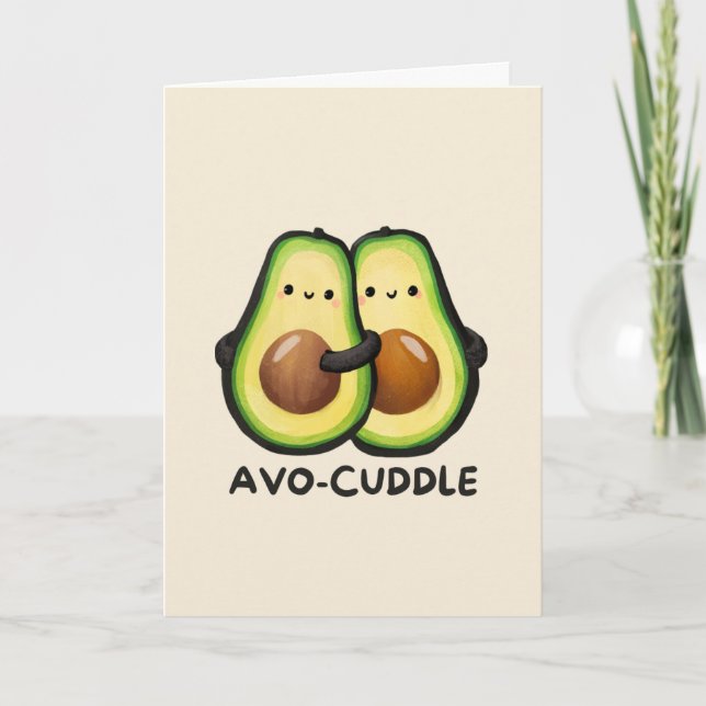 Carte Happy Anniversary Cute Funny Simple Avocado Card (Devant)