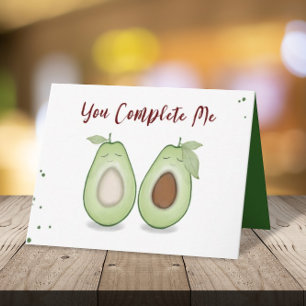 Carte Happy Anniversary Cute Funny Simple Avocados