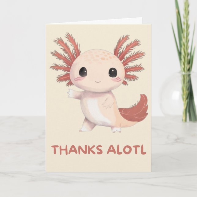 Carte Happy Anniversary Cute Funny Simple Axolotl Card (Devant)