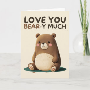 Carte Happy Anniversary Cute Funny Simple Bear Card