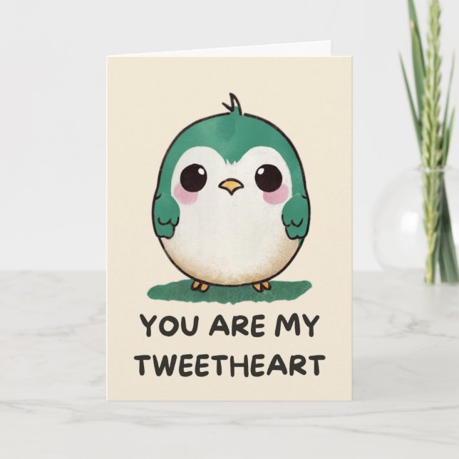 Carte Happy Anniversary Cute Funny Simple Bird Card (Devant)