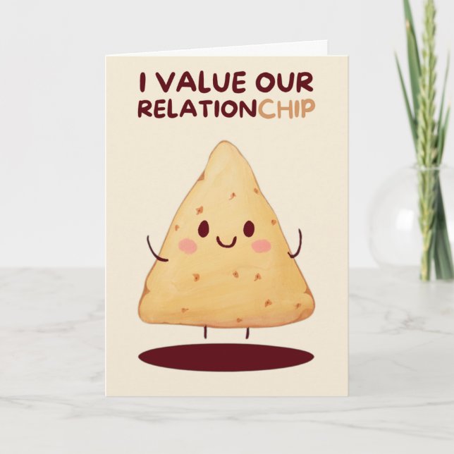 Carte Happy Anniversary Cute Funny Simple Chip Card (Devant)