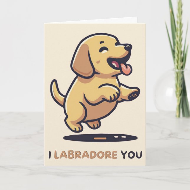 Carte Happy Anniversary Cute Funny Simple Dog Card (Devant)