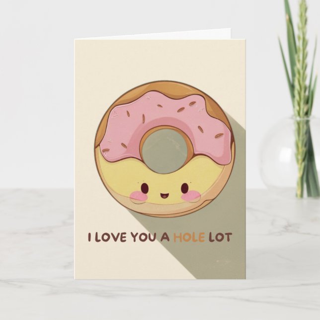 Carte Happy Anniversary Cute Funny Simple Donut Card (Devant)