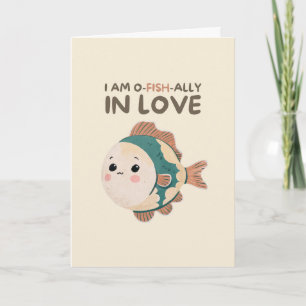 Carte Happy Anniversary Cute Funny Simple Fish Card