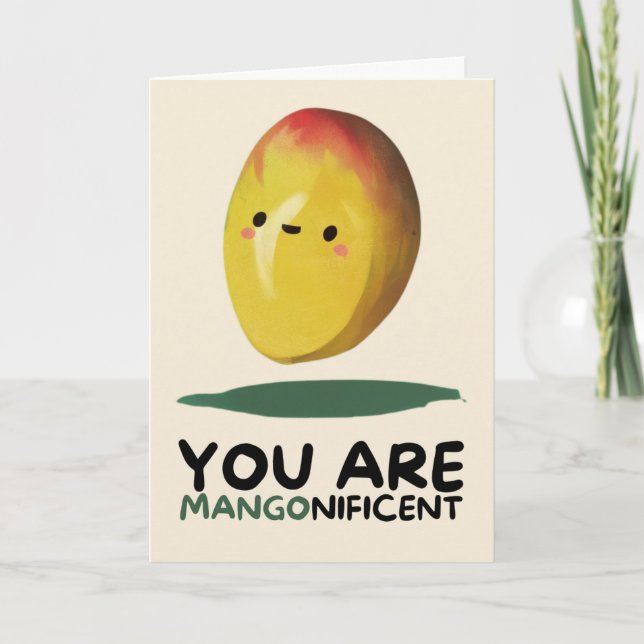 Carte Happy Anniversary Cute Funny Simple Mango Card (Devant)