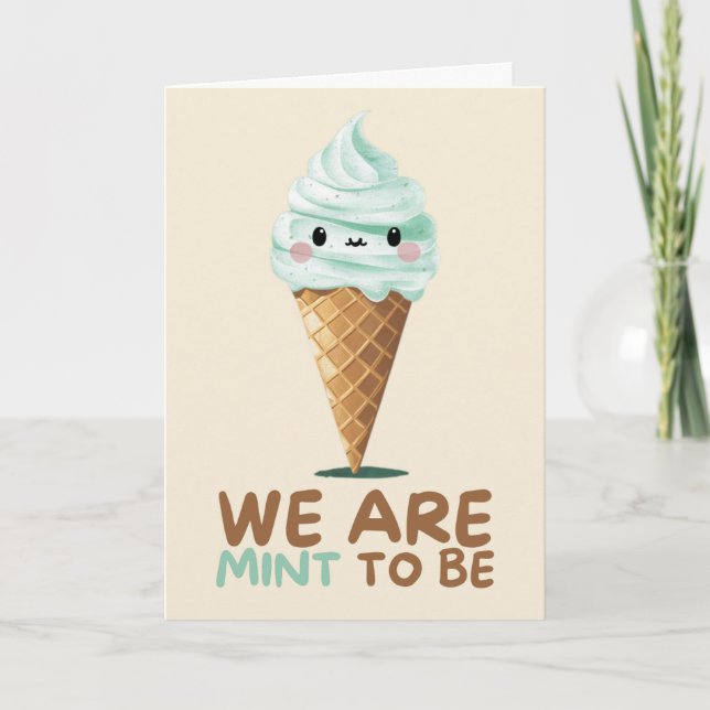 Carte Happy Anniversary Cute Funny Simple Mint Card (Devant)