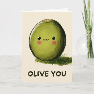 Carte Happy Anniversary Cute Funny Simple Olive Card