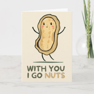 Carte Happy Anniversary Cute Funny Simple Peanut Card