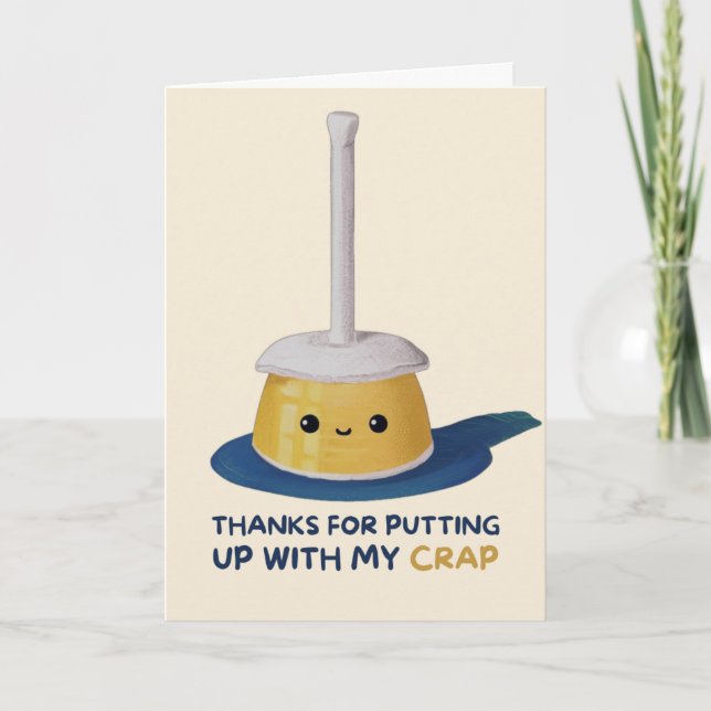 Carte Happy Anniversary Cute Funny Simple Plunge Card (Devant)