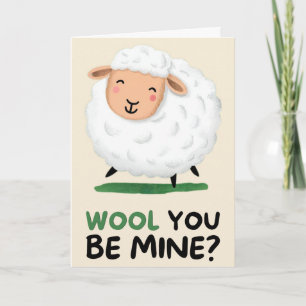 Carte Happy Anniversary Cute Funny Simple Sheep Card