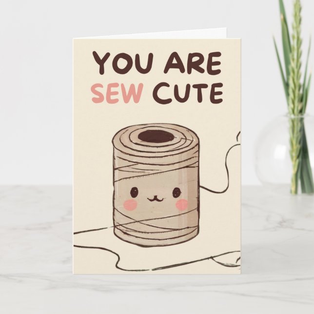 Carte Happy Anniversary Cute Funny Simple Thread Card (Devant)