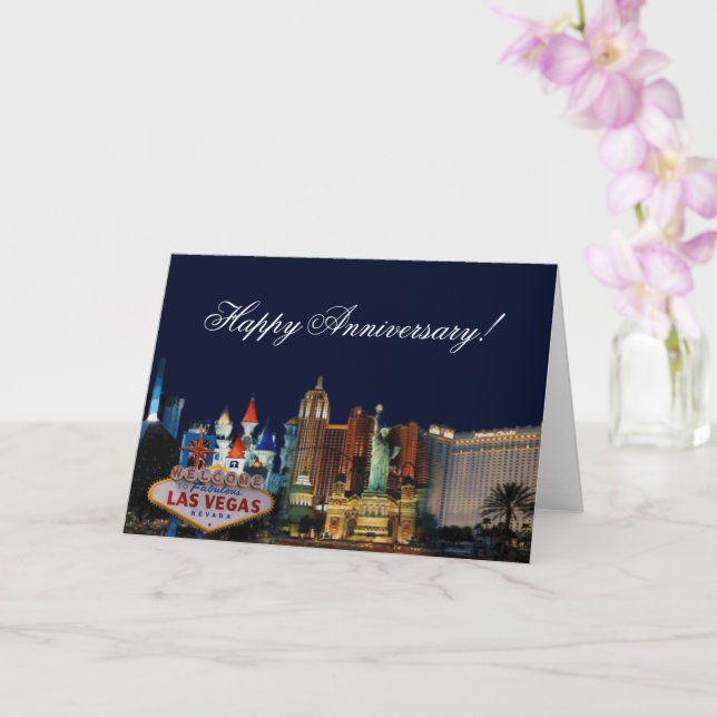 Carte Happy Anniversary Las Vegas Card (Orchidée)