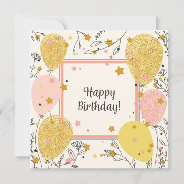 Carte Happy Birthday (Devant)
