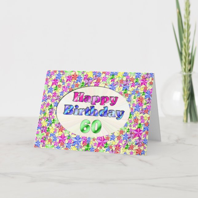 Carte Happy Birthday 60 (Devant)