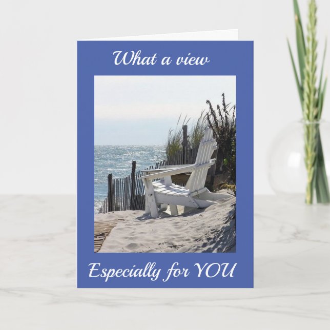 CARTE ***HAPPY BIRTHDAY** BEACH STYLE CARD (Devant)