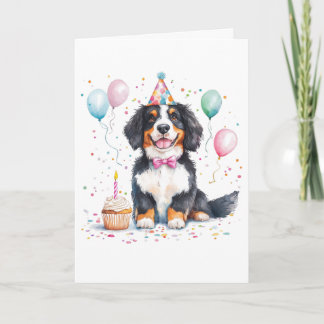 Carte Happy Birthday Bernese Mountain Dog