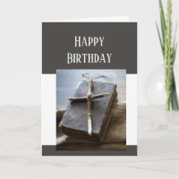Happy Birthday Bible Cross Love Respect  Card