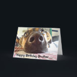 Carte Happy Birthday Brother One I look up to ! Cute Dog<br><div class="desc">Happy Birthday to the One I look up to ! Cute Dog Brother will appreciate this card</div>