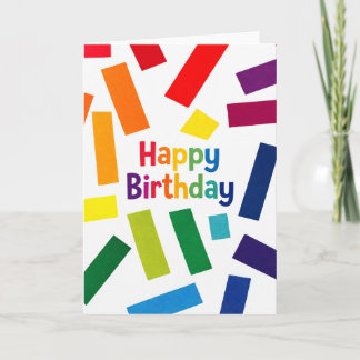 Carte Happy Birthday - colorful